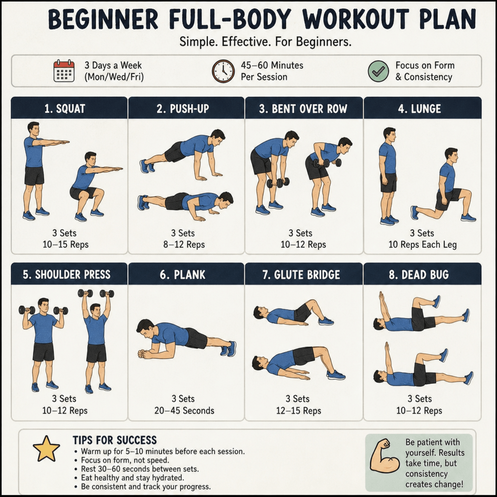 What is the best workout routine for beginners?
