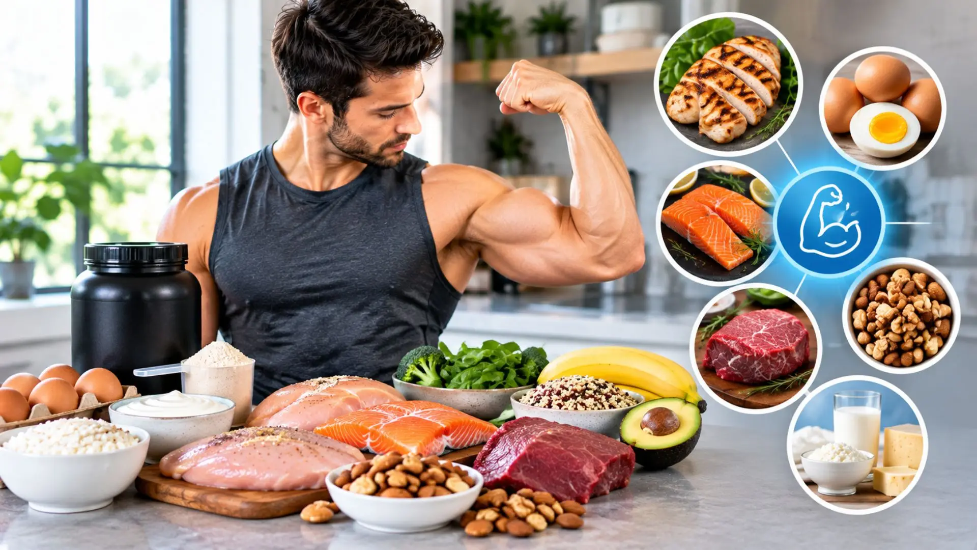 What foods help build muscle quickly?